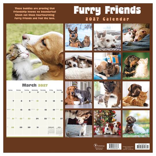 2027 Furry Friends Wall Calendar